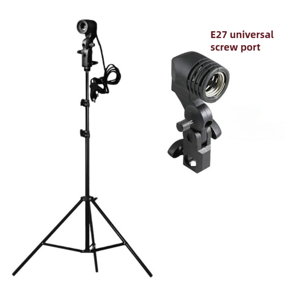 Photography Lighting With Umbrella - Glühbirnenständer 2M, E27 AC-Sockel mit Schirmlampenhalter,