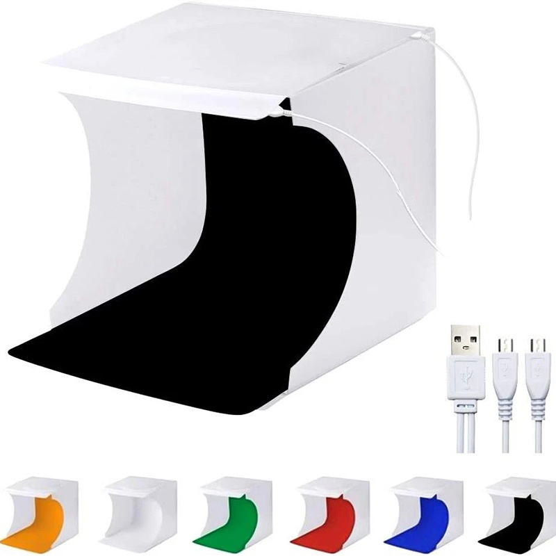 Photography Lighting And Backdrop Kits - Tragbare Faltbare Fotobox LED-Fotostudio-Beleuchtung Mini-Fotostudio-Zelt-Set mit
