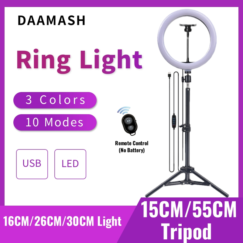 Photography Lighting With Umbrella - 16 cm/26 cm/30 cm LED Selfie