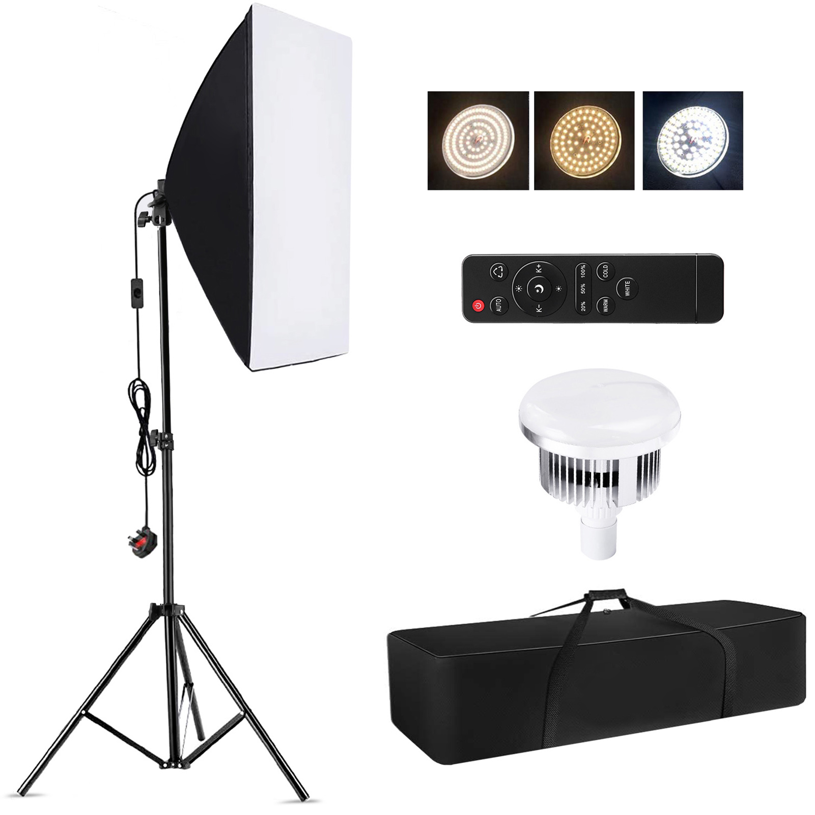 Photography Lighting Softbox - Camnoon Studio Fotografie-Lichtset Softbox-Beleuchtungsset mit 85W