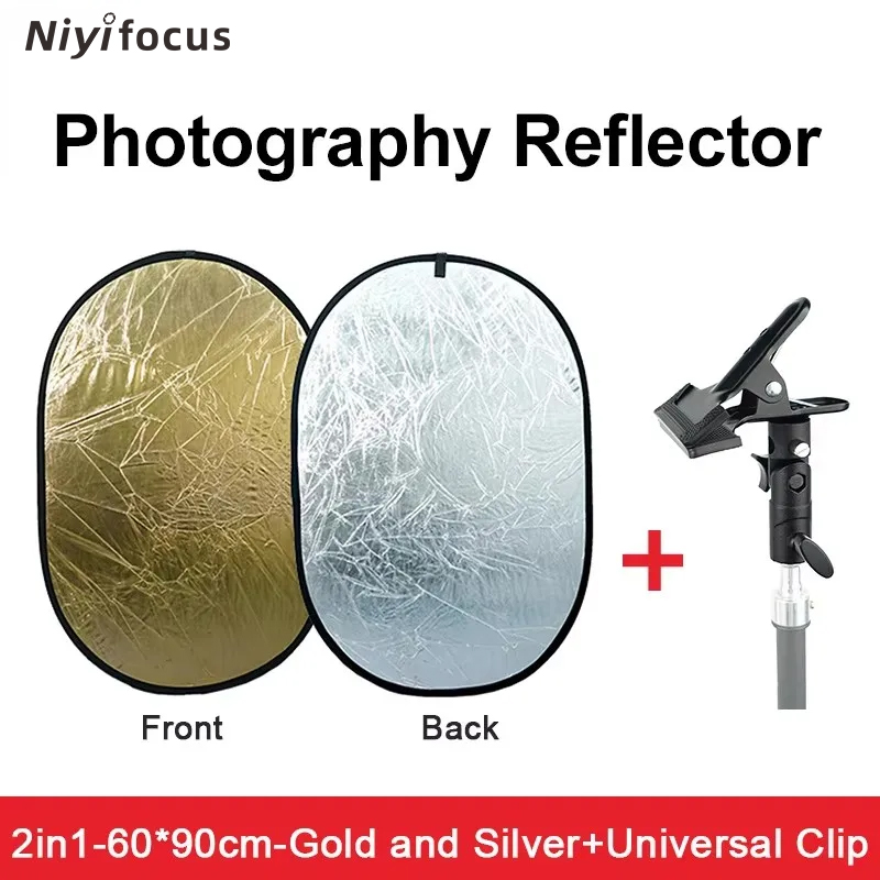 Photography Lighting Handheld - 2-in-1 Runder Tragbarer Reflektor 30cm 60cm