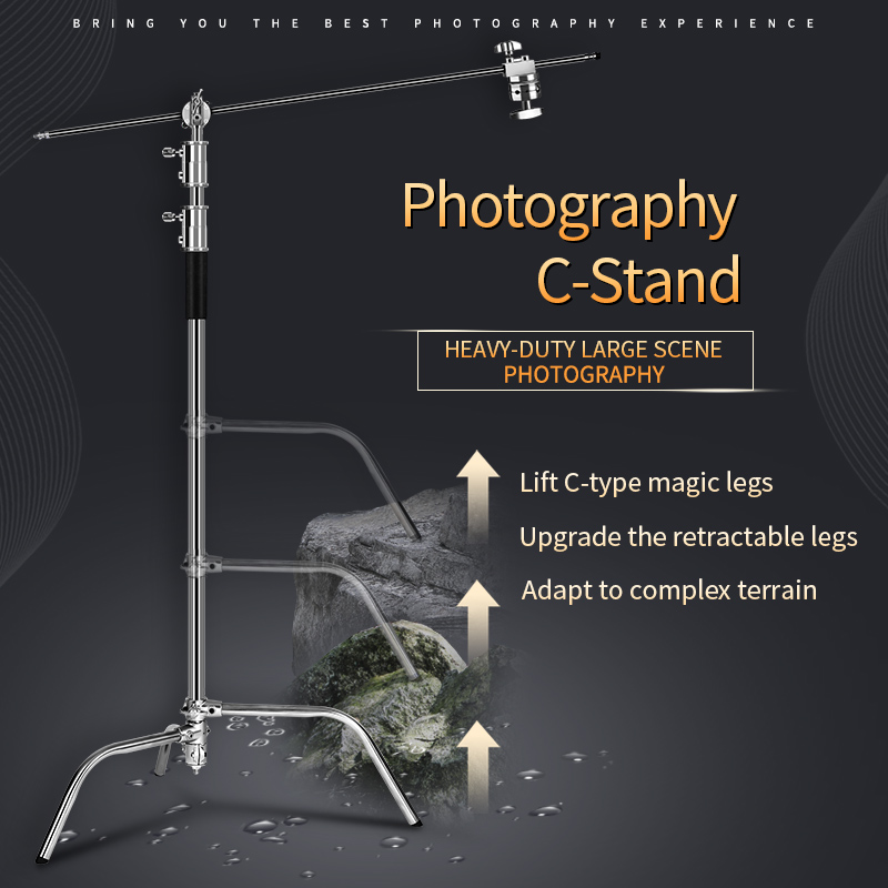 Photography Lighting Softbox - C-Ständer Fotografie-Ständer aus Edelstahl mit Haltearm