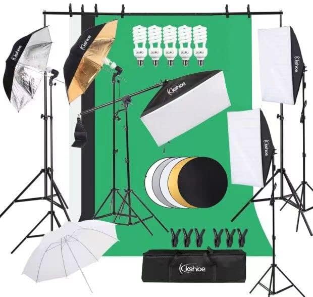 Photography Lighting And Backdrop Kits - Fotografie-Beleuchtungsset, Lichtbox-Fotografie mit Hintergrundständer, Fotohintergründe für