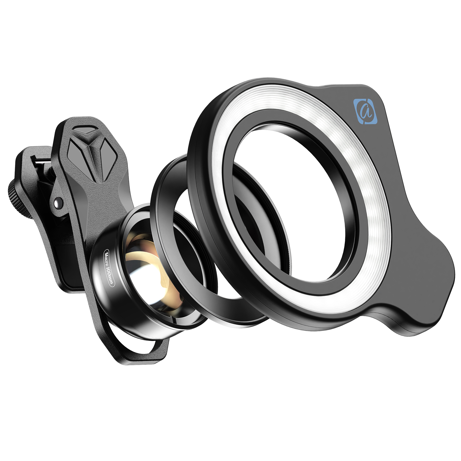 Photography Lighting For Jewelry - APEXEL 10-20X Verstellbares Zoom-Makro-Handyobjektiv-Set mit LED-Ringlicht