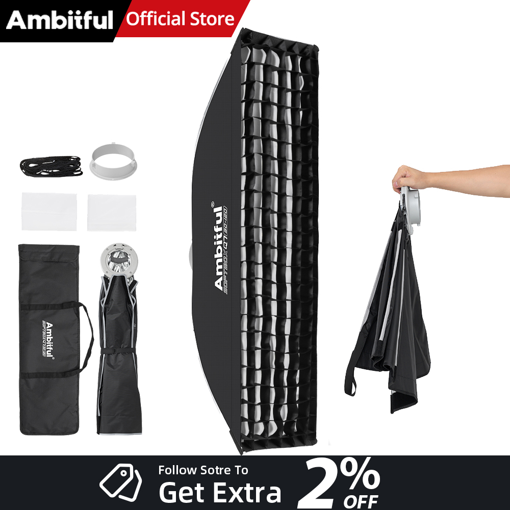 Photography Lighting Softbox - AMBITFUL Q7-II 30*120cm Bowens Mount Streifen-Softbox