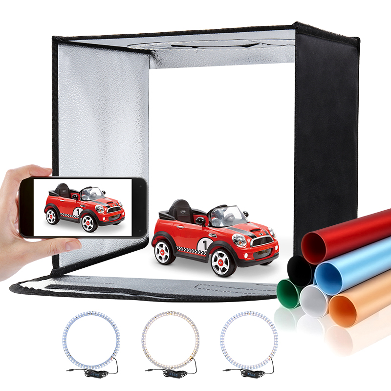 Photography Lighting And Backdrop Kits - 11,8 x 11,8 Zoll faltbare Fotostudio-Leuchtbox,