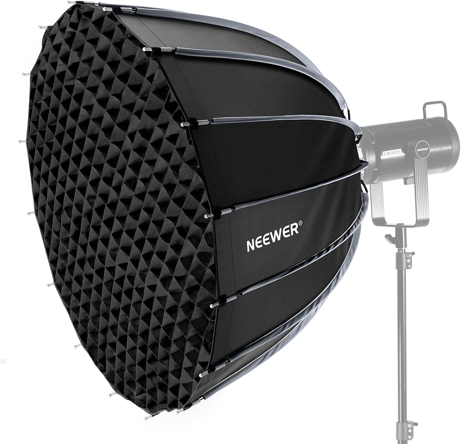 Photography Lighting Softbox - Parabolische Softbox mit Bowens-Anschluss, 35,4-Zoll-Softbox-Kit mit