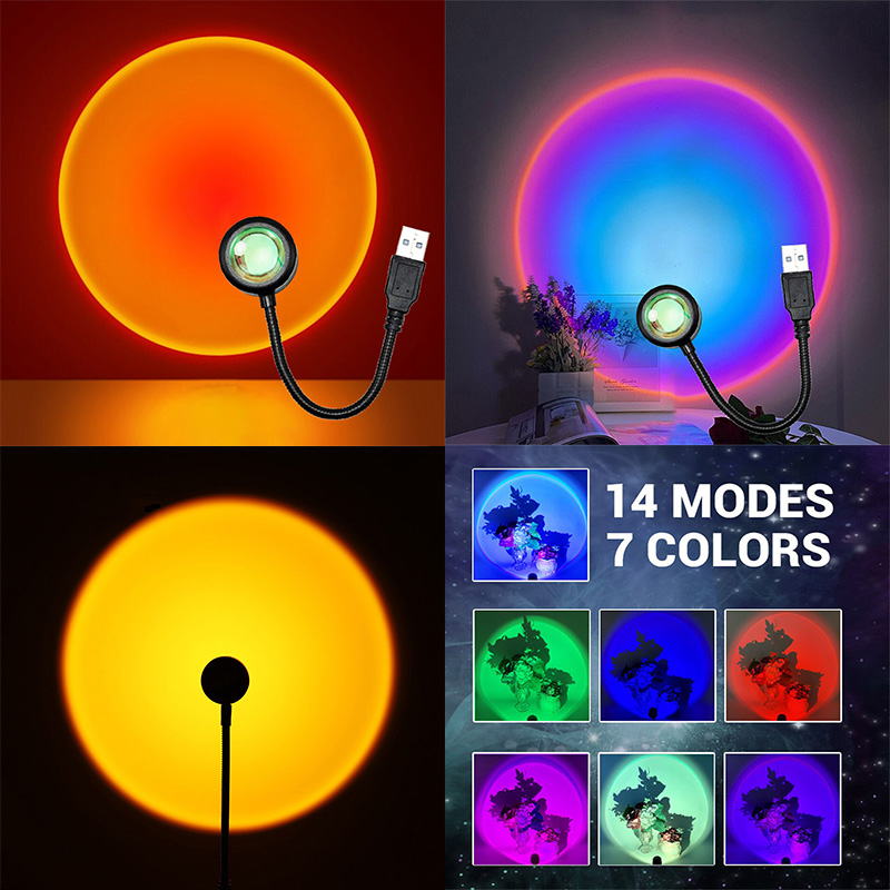 Photography Lighting Mood - ZK40 LED Sonnenuntergang Lampe Nachthimmel USB
