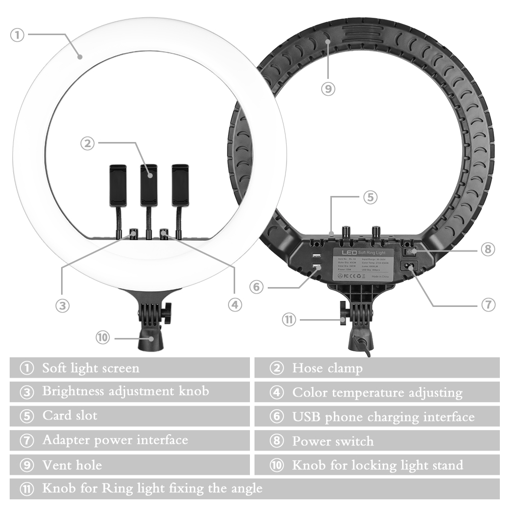 SH 18 Zoll Ringlicht LED Selfi – Photography Lighting With Umbrella Bewertung und Preis