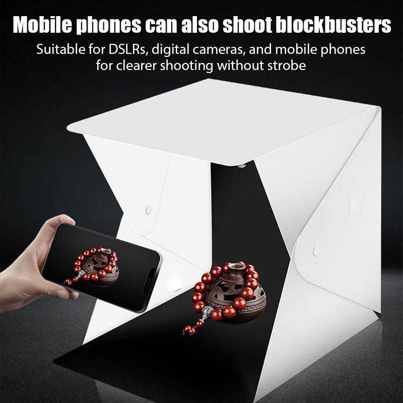 Tragbare Faltbare Fotobox LED- – Photography Lighting And Backdrop Kits Bewertung und Preis