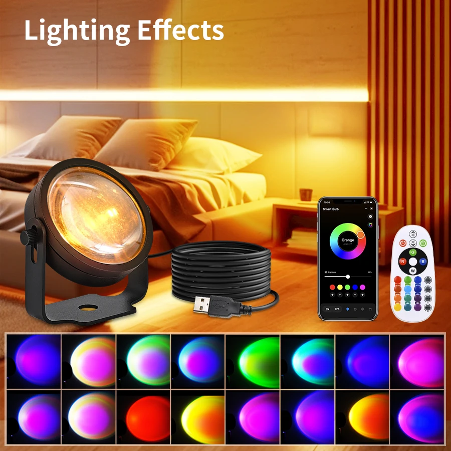 Tuya Smart Sunset Projektor La – Photography Lighting Mood Bewertung und Preis