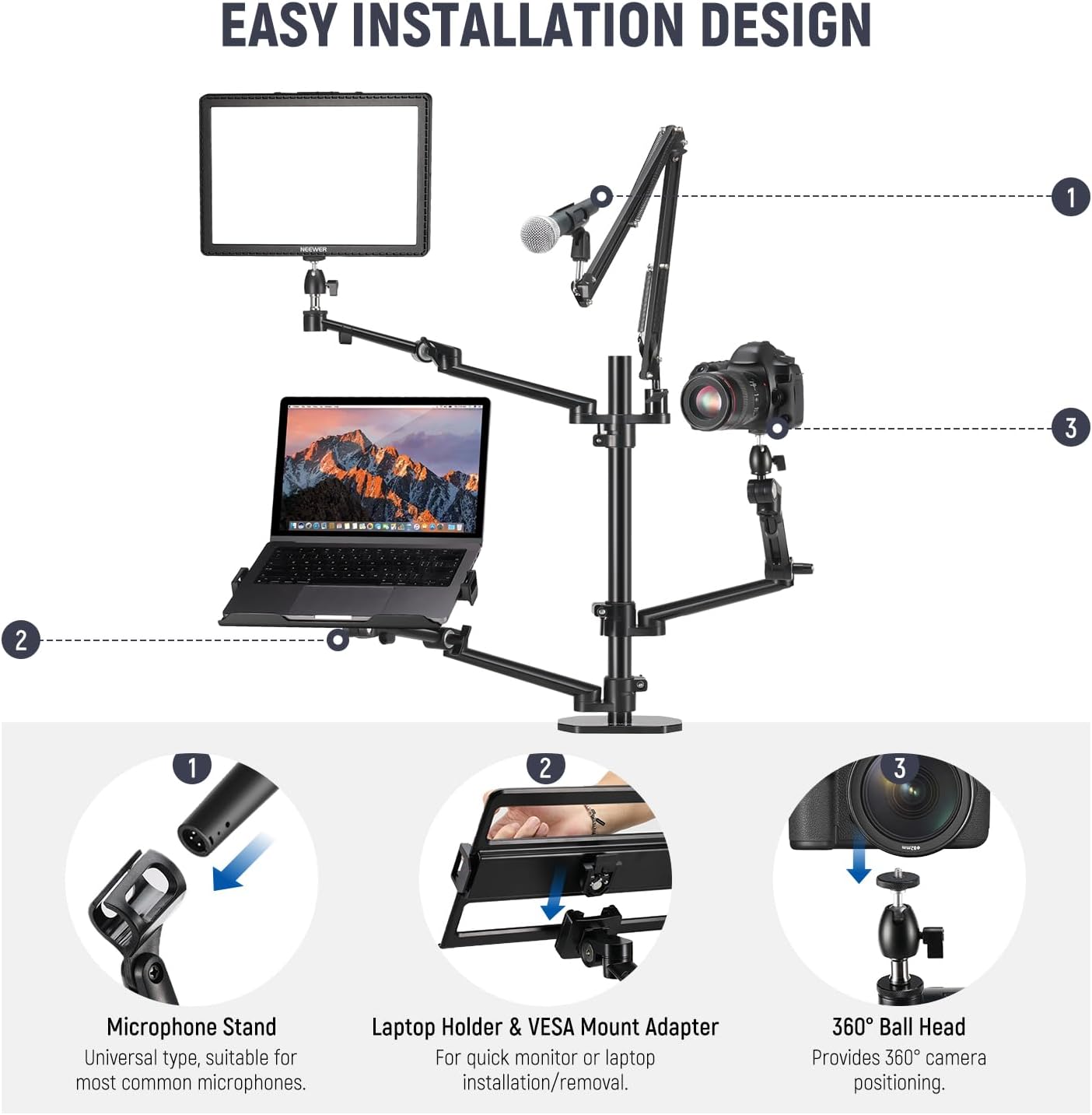 Tischmontierte Overhead-Kamera – Photography Lighting Online Bewertung und Preis
