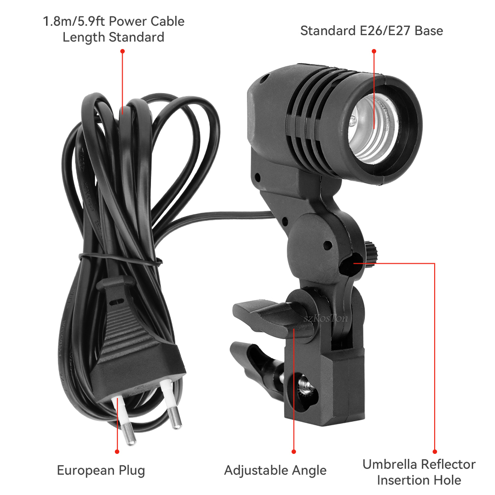 Einzigen Kopf Lampenfassung E2 – Photography Lighting With Umbrella Bewertung und Preis