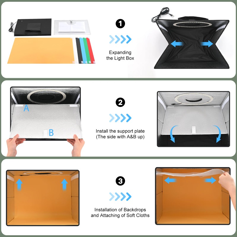Lightdow Fotostudio-Lichtbox-S – Photography Lighting And Backdrop Kits Bewertung und Preis