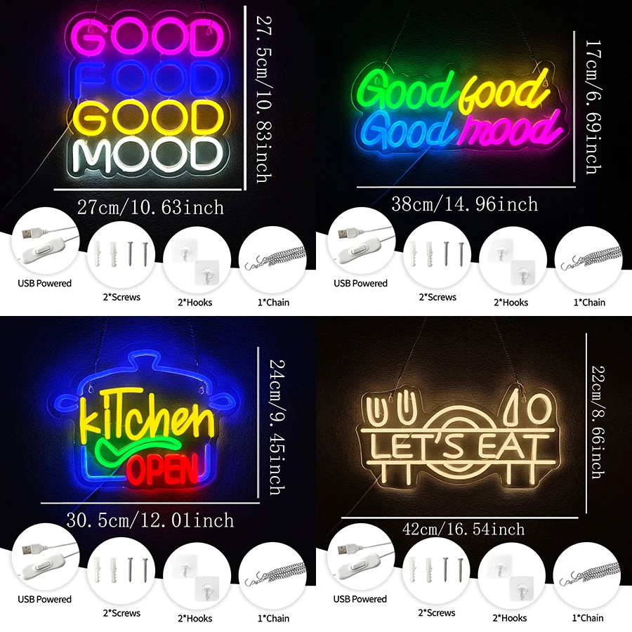 Good Food Good Mood Neonschild – Photography Lighting For Food Bewertung und Preis