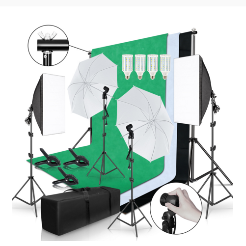 Gold Seller Komplettset Fotogr – Photography Lighting And Backdrop Kits Bewertung und Preis